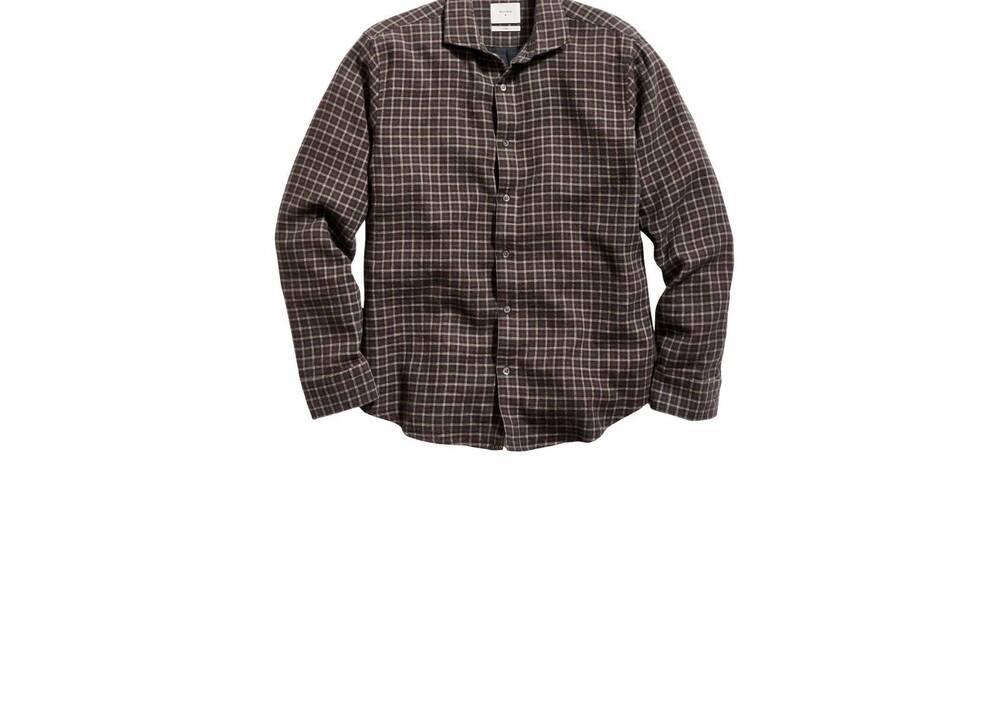 NEW BILLY REID men's brushed window plaid hutcheson sport shirt in asphalt multi